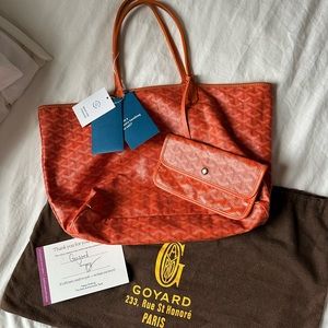 GOYARD Goyardine St. Louis PM Tote w/ Pouch